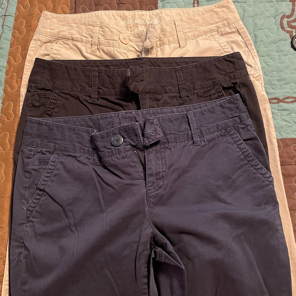 Maurices Neutral Tone Pants Trio